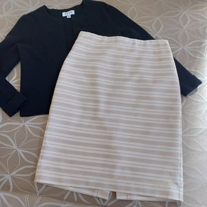 Ann Taylor Tan Striped Skirt!